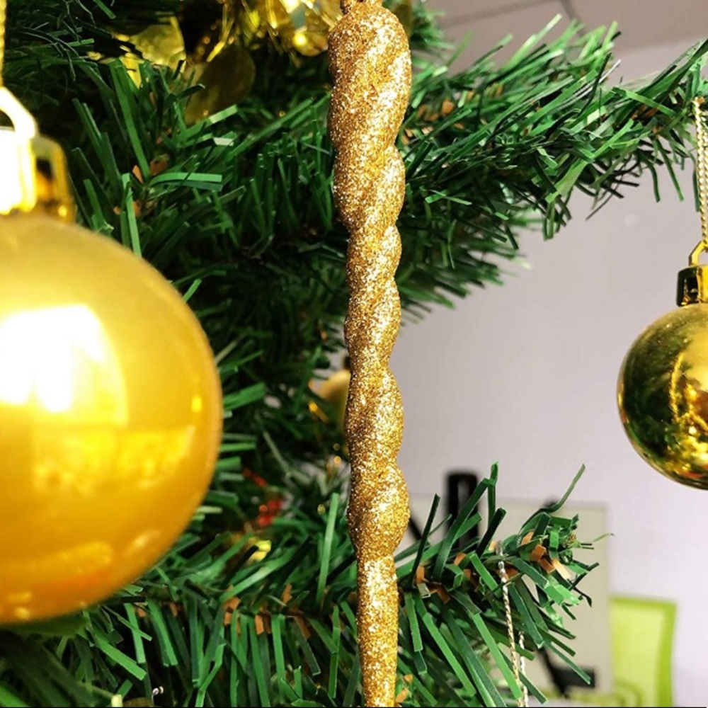 Glitter Christmas Icicle Ornament